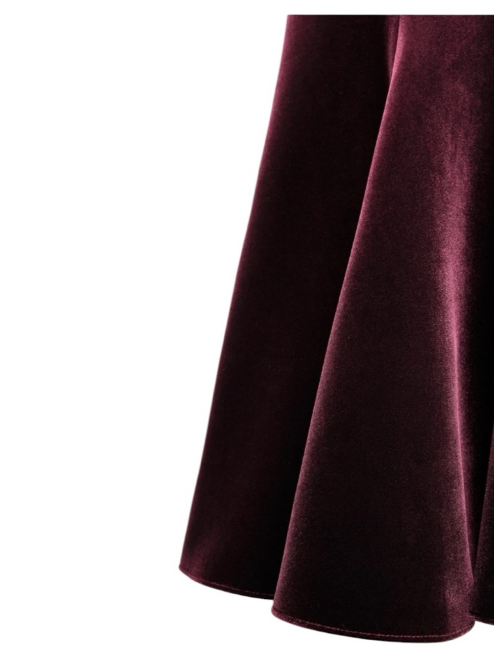 ZARA Velvet Godet Mini Dress Burgundy Size XL NWT - Picture 4 of 6